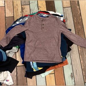 Old Navy Kids Long Sleeve Henley Shirt - Purple